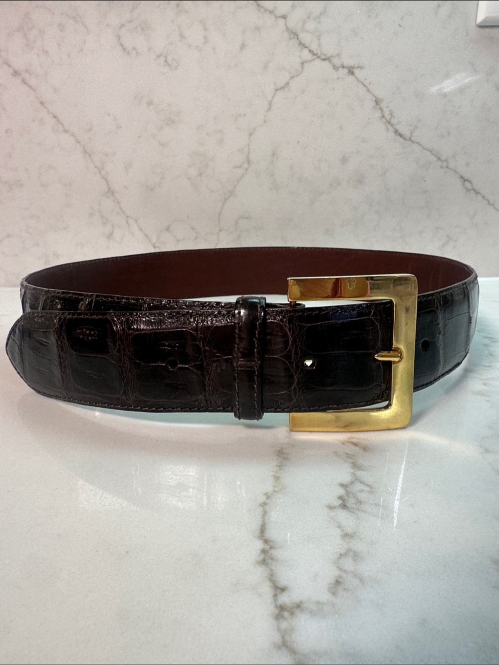 Alligator Belly Belt Men’s Size 30 Premium Artisan Italian-made Vintage